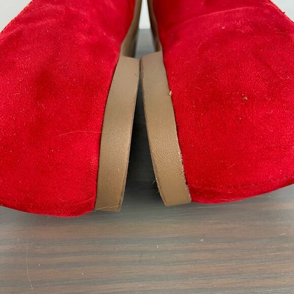 BCBG Paris Zuzux Studded Ballet Flats Women Size 7.5B Red Pointed Toe Celeb Glam - Picture 6 of 12